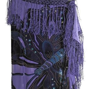 Chico's -Elegant Purple silk blend Scarf